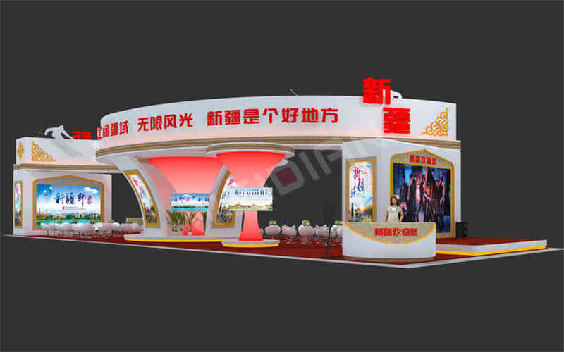 維點展覽裝飾設計公司助力新疆廣州國際旅游展覽會BITE廣州展臺設計搭建